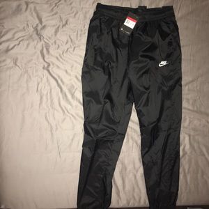 Black Nike Jacket Material Pants